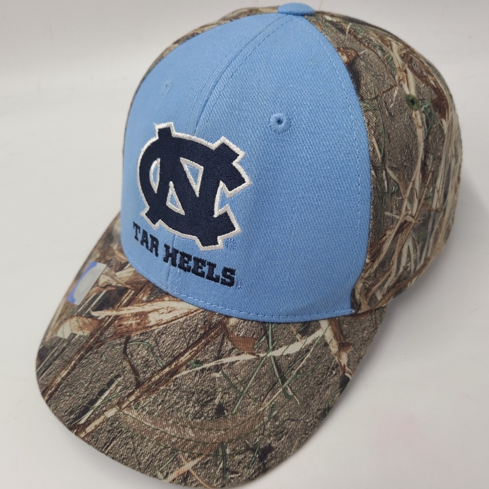 North Carolina Tar Heels Hat Adjustable Captivating Headgear Blue Camo NCAA UNC